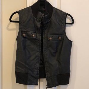 Black Leather Vest